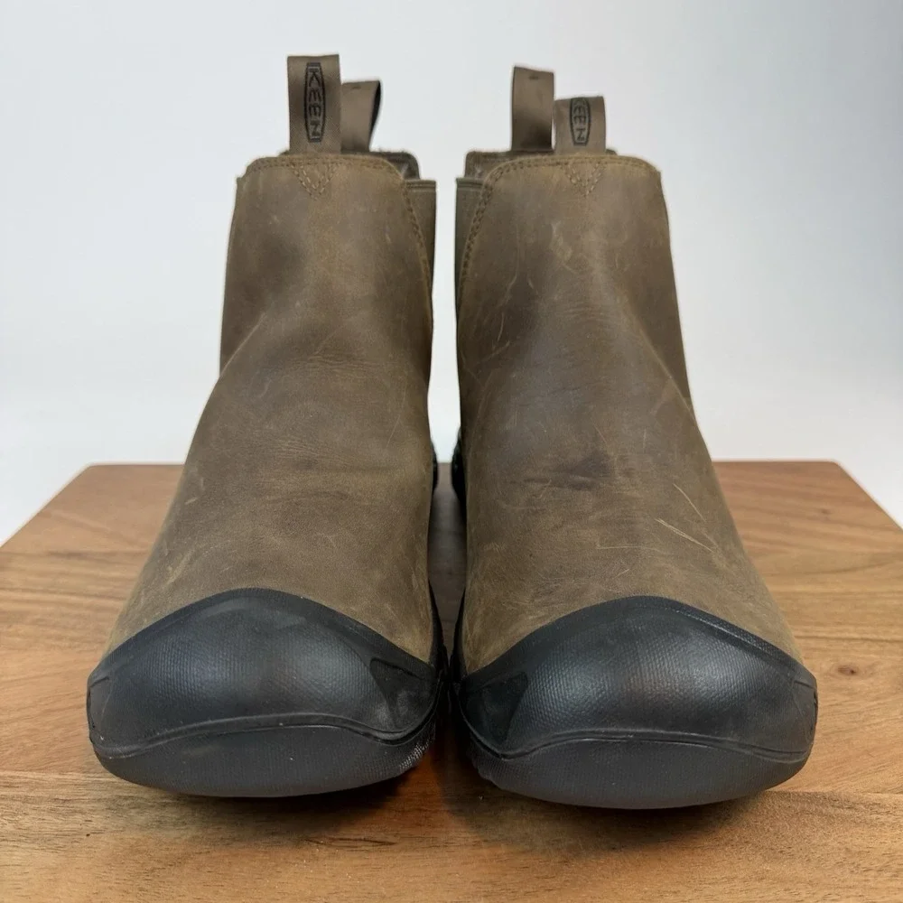 NWOB Mens Keen Anchorage IV‎ Brown Leather Waterproof Hiking Ankle Boots Size 11